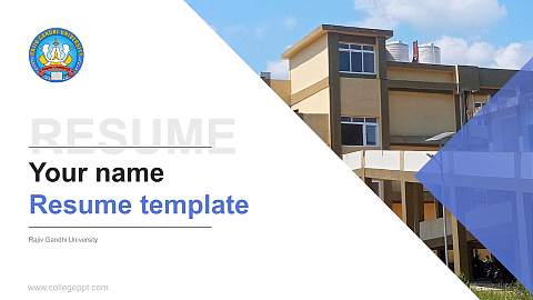 Rajiv Gandhi University Resume PPT Template