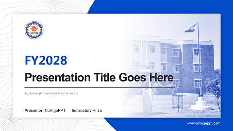 Raja Mansingh Tomar Music & Arts University Academic Presentation/Research Findings Report PPT Template