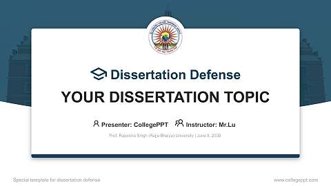 Prof. Rajendra Singh (Rajju Bhaiya) University Graduation Thesis Defense PPT Template