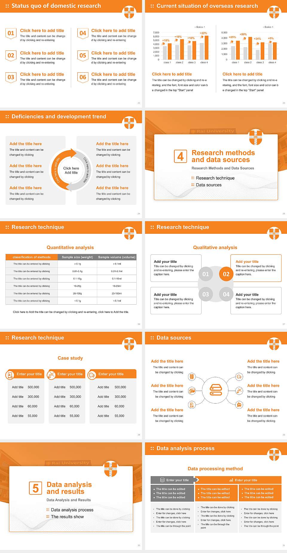 Rai University Graduation Thesis Defense PPT Template4:3 ratio PPT effect preview image4