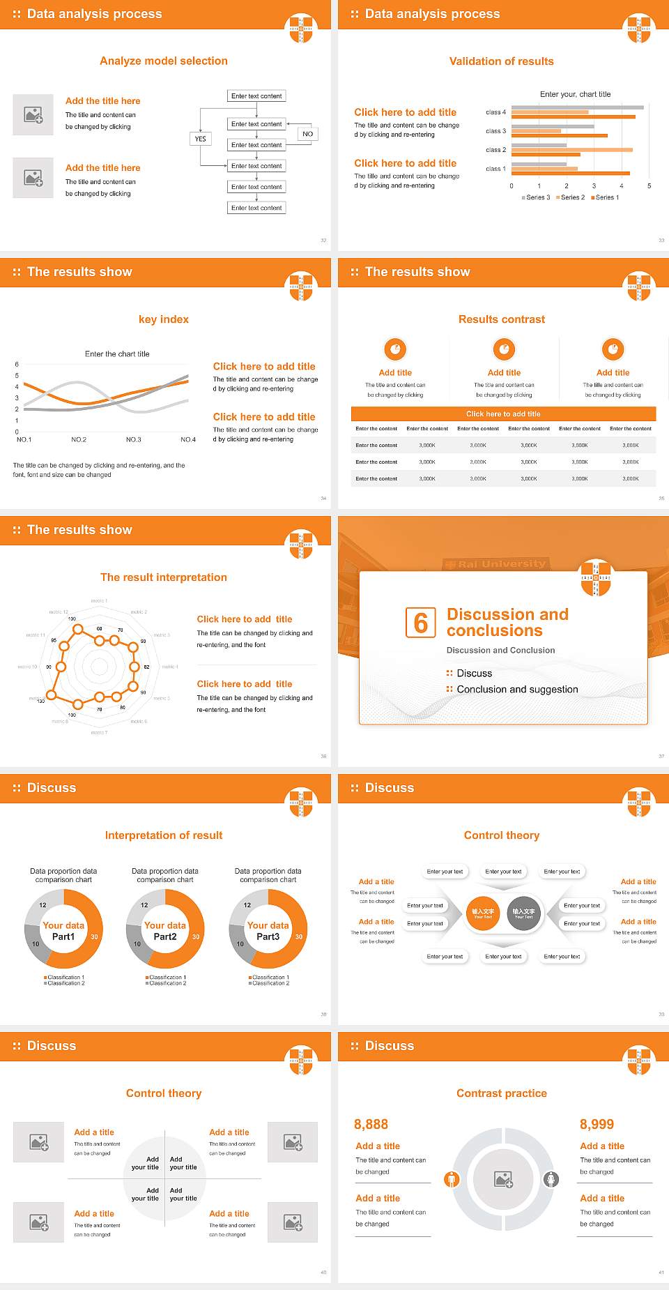 Rai University Graduation Thesis Defense PPT Template4:3 ratio PPT effect preview image5