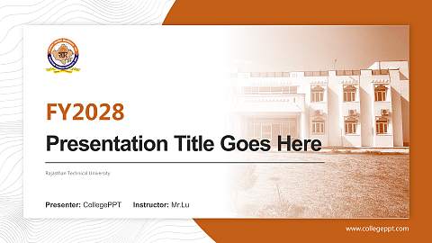Rajasthan Technical University Academic Presentation/Research Findings Report PPT Template