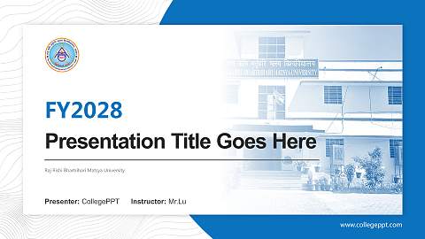 Raj Rishi Bhartrihari Matsya University Academic Presentation/Research Findings Report PPT Template