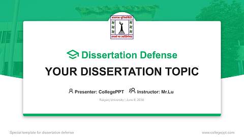 Raiganj University Graduation Thesis Defense PPT Template