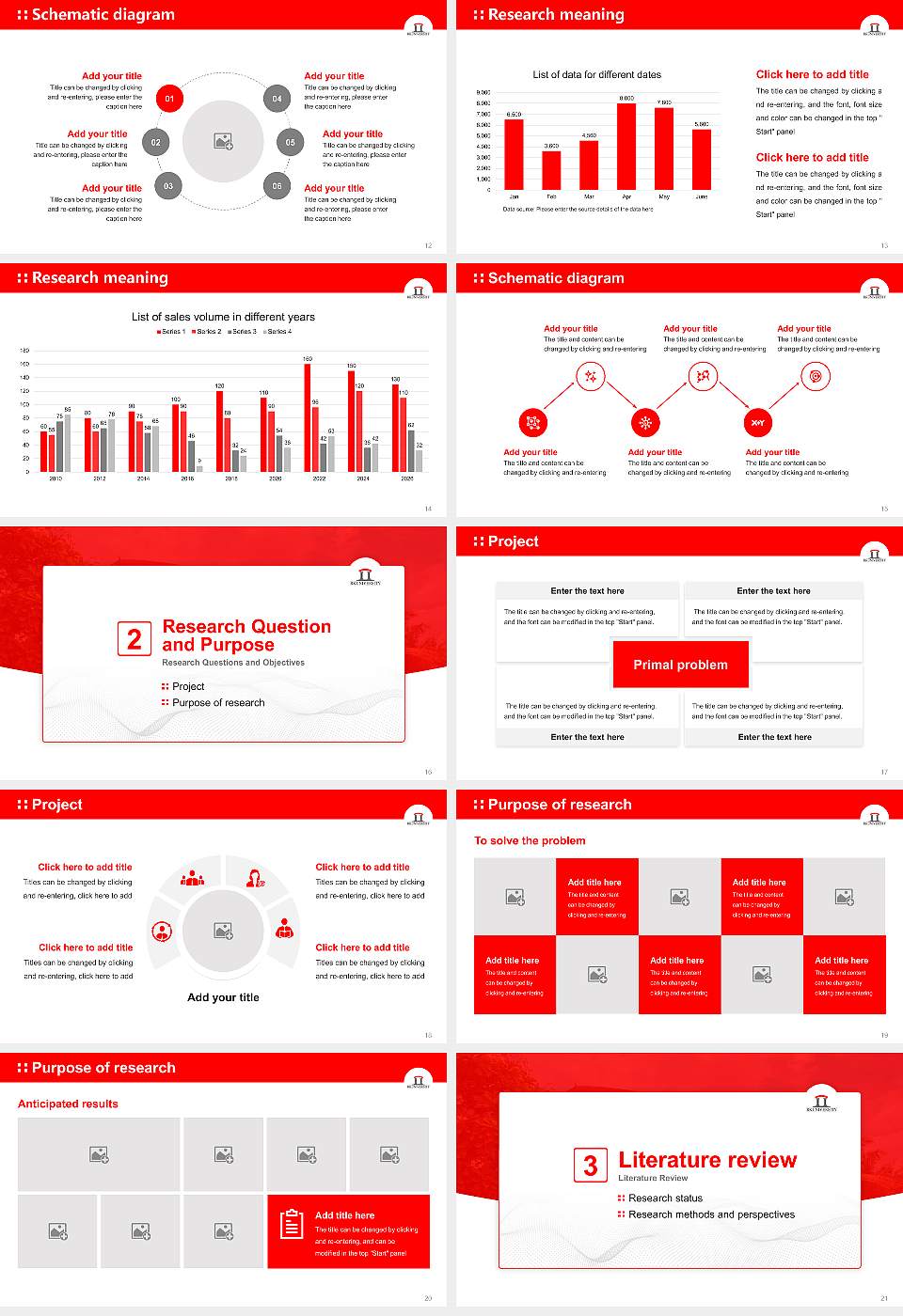 R.K. University Graduation Thesis Defense PPT Template16:9 ratio PPT effect preview image3