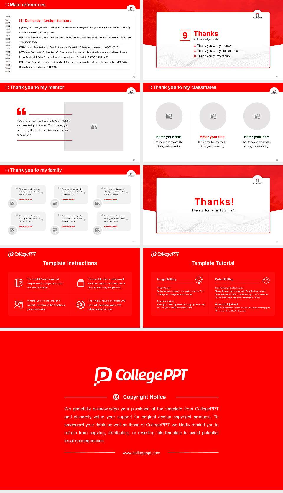 R.K. University Graduation Thesis Defense PPT Template16:9 ratio PPT effect preview image7