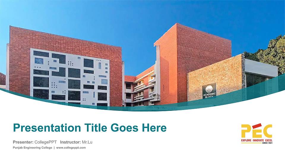 Punjab Engineering College Course/Courseware Creation PPT Template16:9 ratio PPT effect preview image
