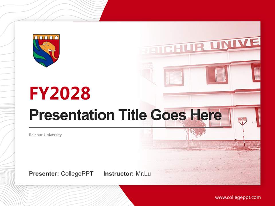 Raichur University Academic Presentation/Research Findings Report PPT Template4:3 ratio PPT effect preview image5