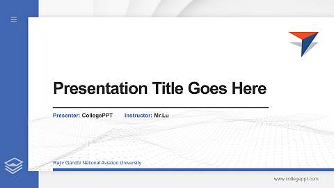 Rajiv Gandhi National Aviation University Thesis Proposal/Graduation Defense PPT Template