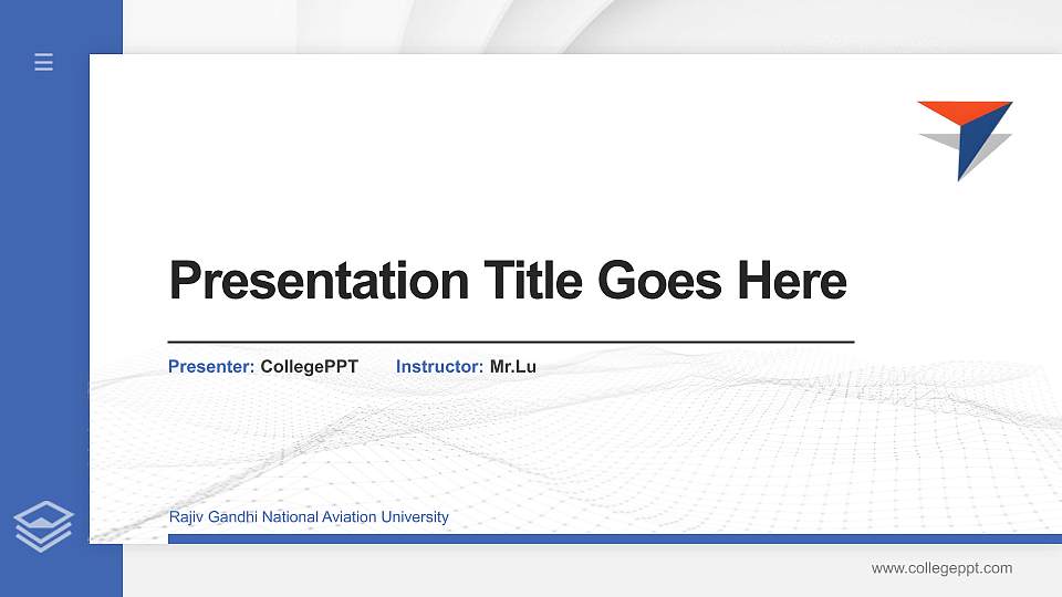Rajiv Gandhi National Aviation University Thesis Proposal/Graduation Defense PPT Template16:9 ratio PPT effect preview image