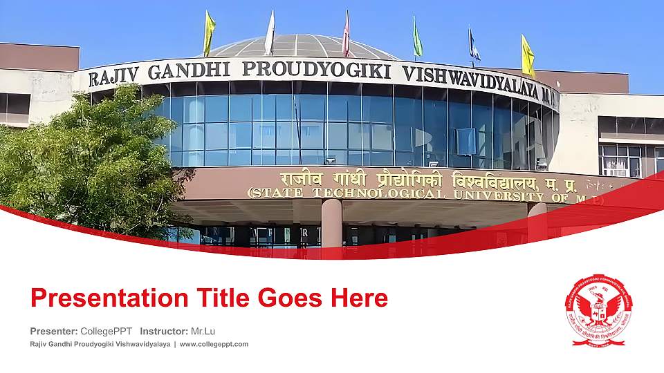 Rajiv Gandhi Proudyogiki Vishwavidyalaya Course/Courseware Creation PPT Template16:9 ratio PPT effect preview image