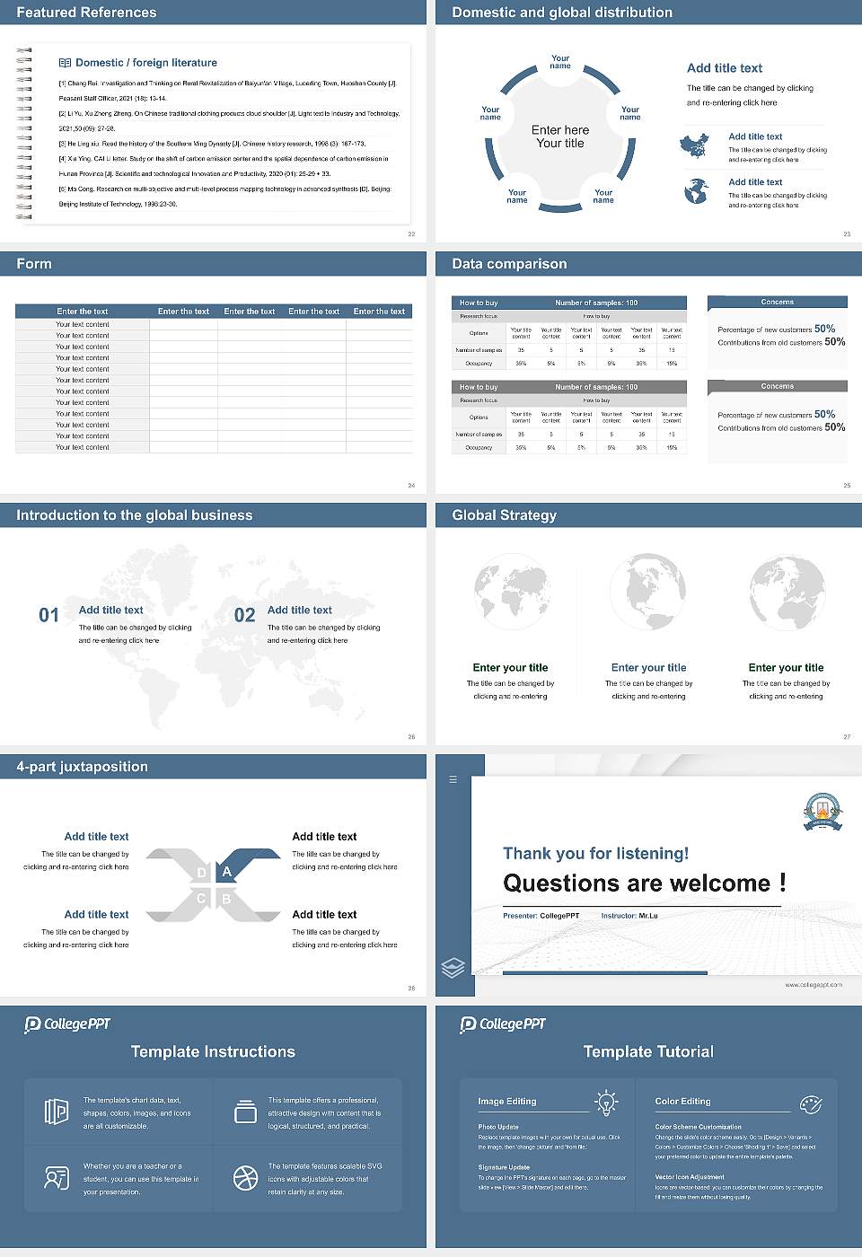 Rajendra University Thesis Proposal/Graduation Defense PPT Template16:9 ratio PPT effect preview image4