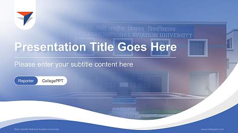 Rajiv Gandhi National Aviation University Lecture Sharing and Networking Event PPT Template