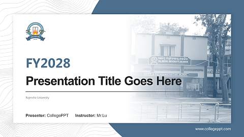 Rajendra University Academic Presentation/Research Findings Report PPT Template