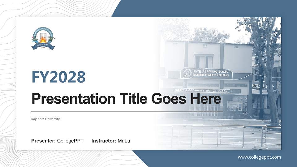 Rajendra University Academic Presentation/Research Findings Report PPT Template16:9 ratio PPT effect preview image