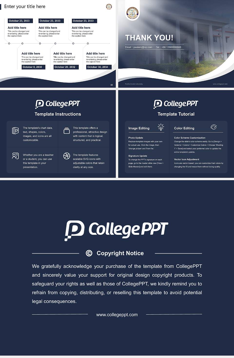 Radha Govind University Lecture Sharing and Networking Event PPT Template4:3 ratio PPT effect preview image4