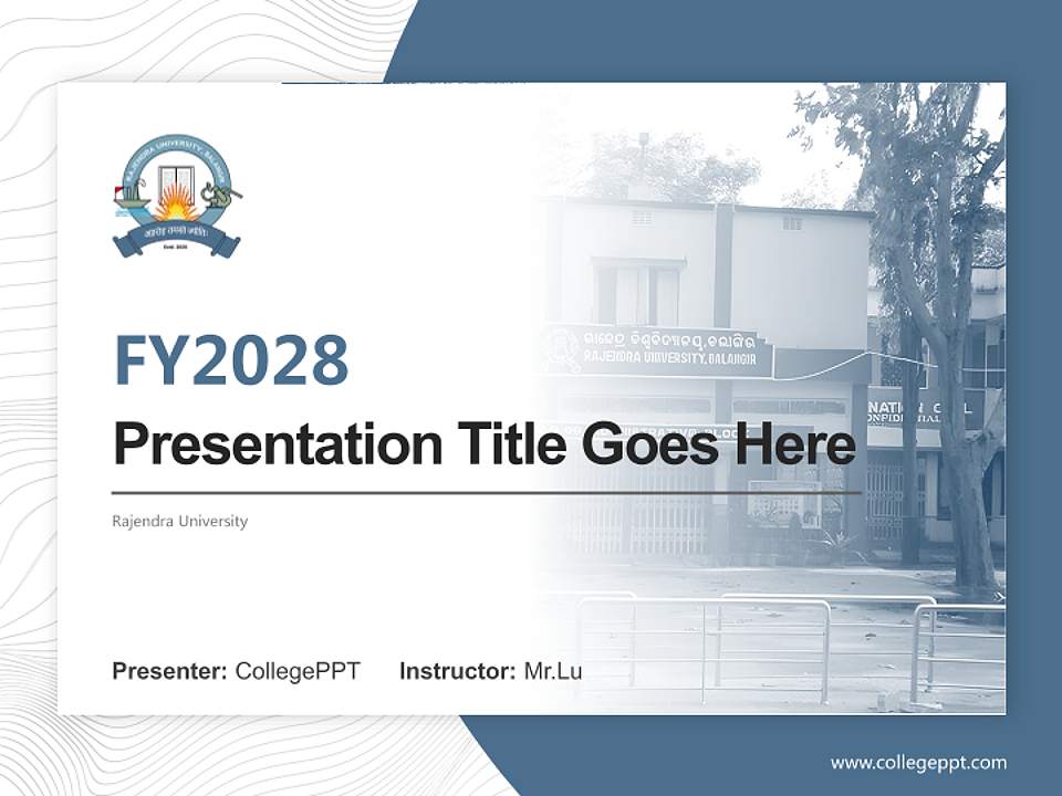 Rajendra University Academic Presentation/Research Findings Report PPT Template4:3 ratio PPT effect preview image5