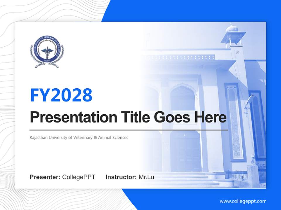 Rajasthan University of Veterinary & Animal Sciences Academic Presentation/Research Findings Report PPT Template4:3 ratio PPT effect preview image5