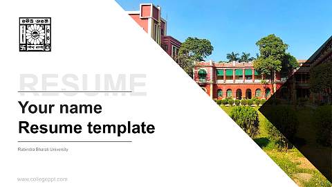 Rabindra Bharati University Resume PPT Template