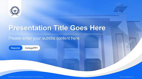 Rajasthan University of Veterinary & Animal Sciences Lecture Sharing and Networking Event PPT Template