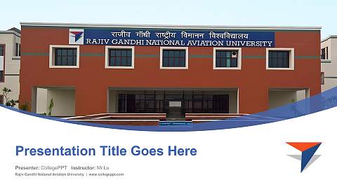 Rajiv Gandhi National Aviation University Course/Courseware Creation PPT Template