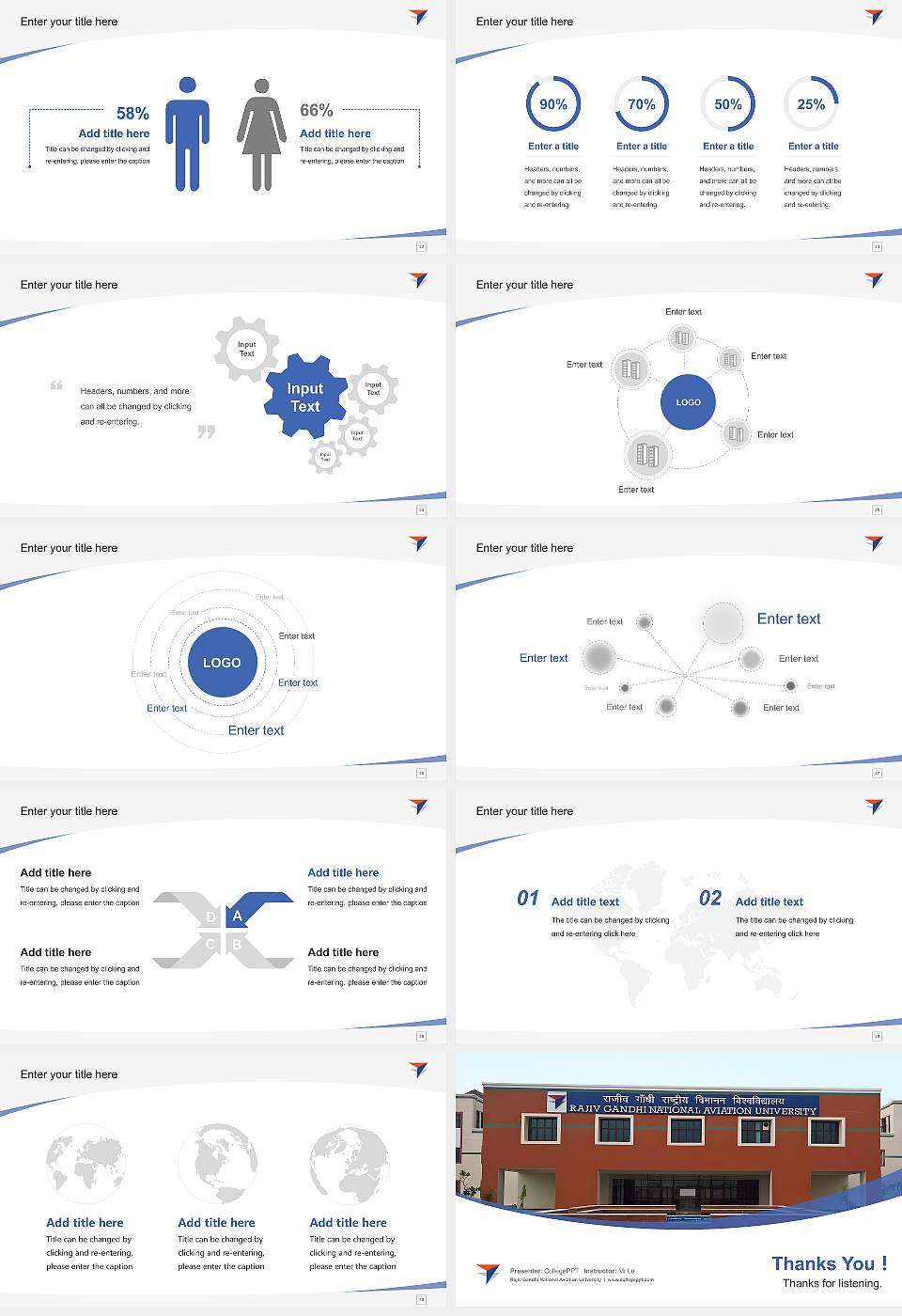 Rajiv Gandhi National Aviation University Course/Courseware Creation PPT Template16:9 ratio PPT effect preview image4
