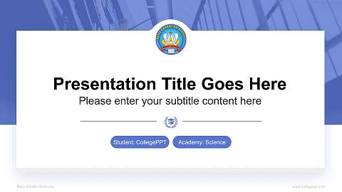Rajiv Gandhi University National Scholarship Defense PPT Template