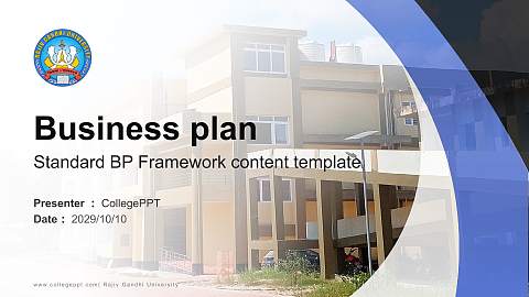 Rajiv Gandhi University Competition/Entrepreneurship Contest PPT Template