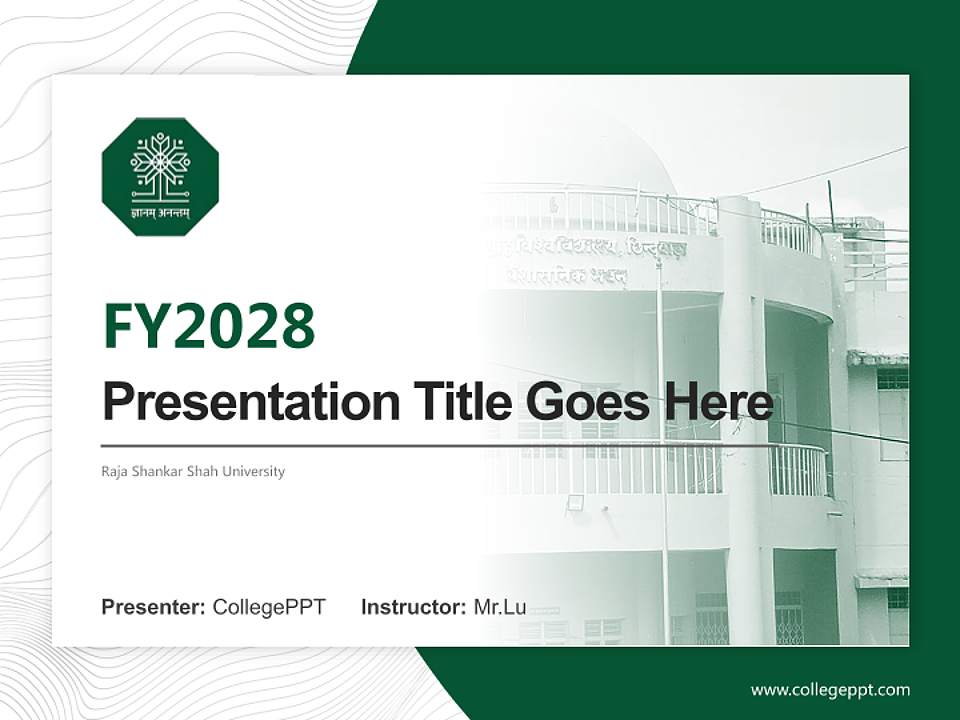 Raja Shankar Shah University Academic Presentation/Research Findings Report PPT Template4:3 ratio PPT effect preview image5