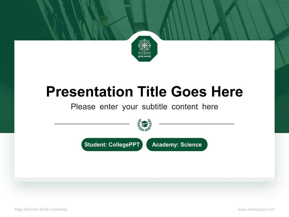 Raja Shankar Shah University National Scholarship Defense PPT Template4:3 ratio PPT effect preview image4