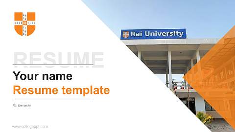 Rai University Resume PPT Template