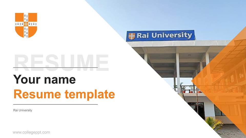 Rai University Resume PPT Template16:9 ratio PPT effect preview image