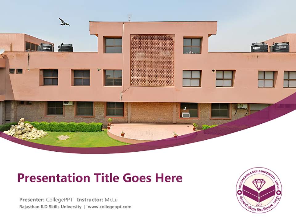 Rajasthan ILD Skills University Course/Courseware Creation PPT Template4:3 ratio PPT effect preview image5