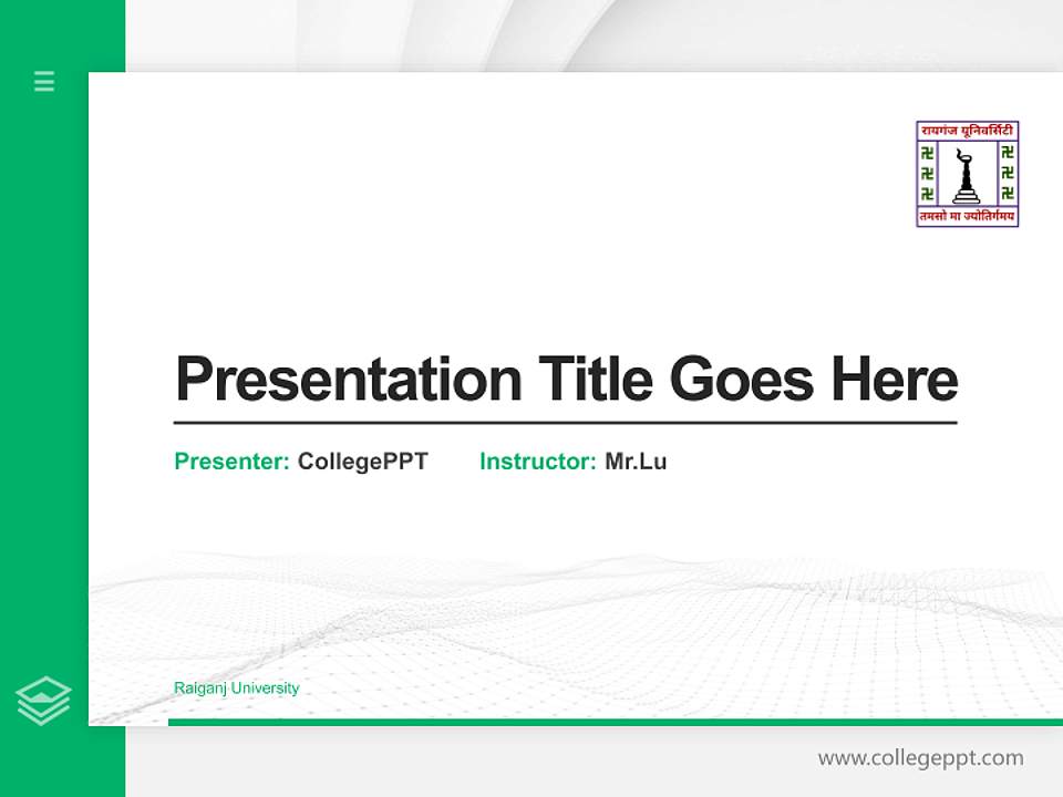Raiganj University Thesis Proposal/Graduation Defense PPT Template4:3 ratio PPT effect preview image5