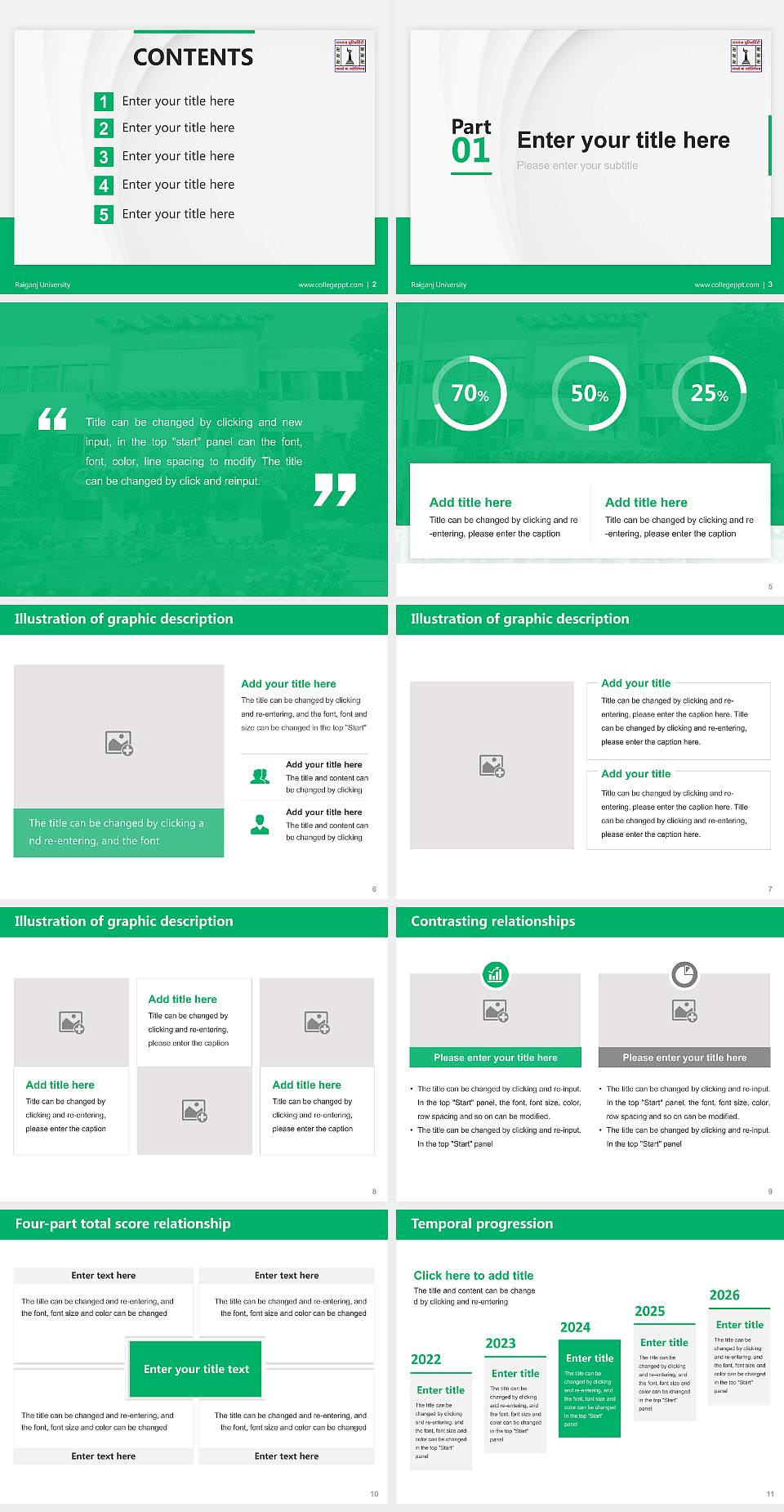 Raiganj University Thesis Proposal/Graduation Defense PPT Template4:3 ratio PPT effect preview image2