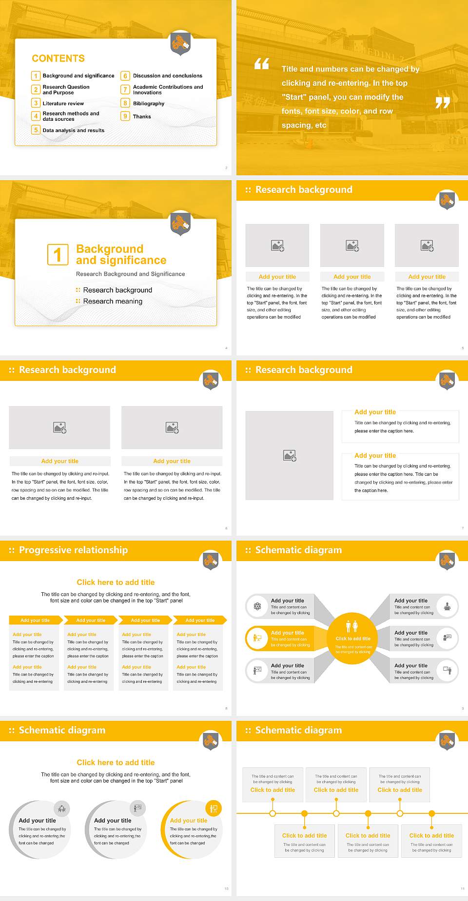 Raffles University Graduation Thesis Defense PPT Template4:3 ratio PPT effect preview image2