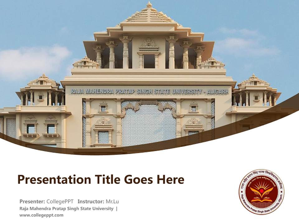 Raja Mahendra Pratap Singh State University Course/Courseware Creation PPT Template4:3 ratio PPT effect preview image5