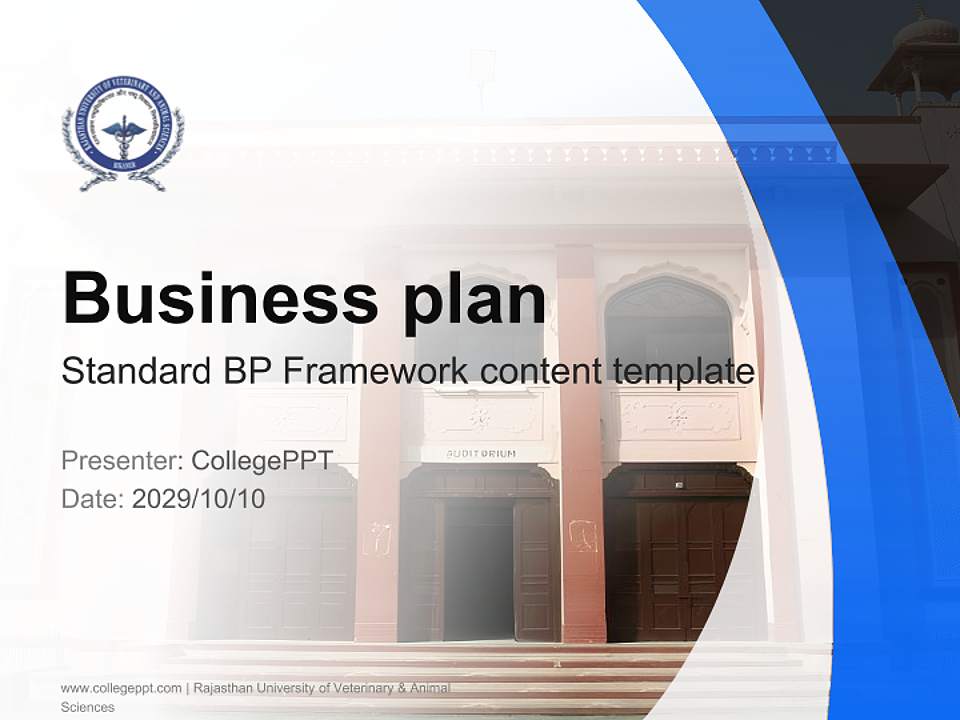 Rajasthan University of Veterinary & Animal Sciences Competition/Entrepreneurship Contest PPT Template4:3 ratio PPT effect preview image9
