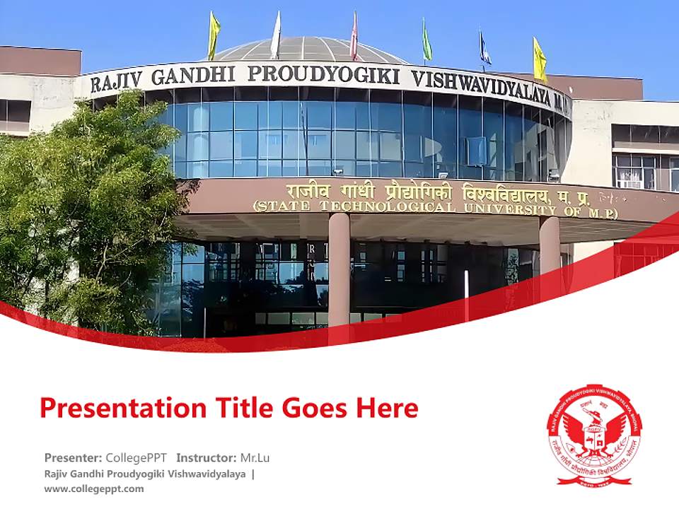 Rajiv Gandhi Proudyogiki Vishwavidyalaya Course/Courseware Creation PPT Template4:3 ratio PPT effect preview image5