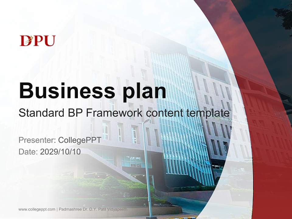 Padmashree Dr. D.Y. Patil Vidyapeeth Competition/Entrepreneurship Contest PPT Template4:3 ratio PPT effect preview image9