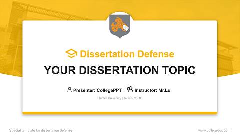 Raffles University Graduation Thesis Defense PPT Template