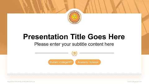 Rajasthan University of Health Sciences National Scholarship Defense PPT Template