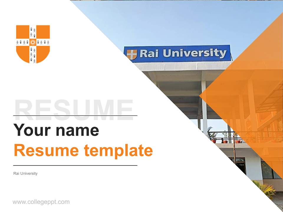 Rai University Resume PPT Template4:3 ratio PPT effect preview image5