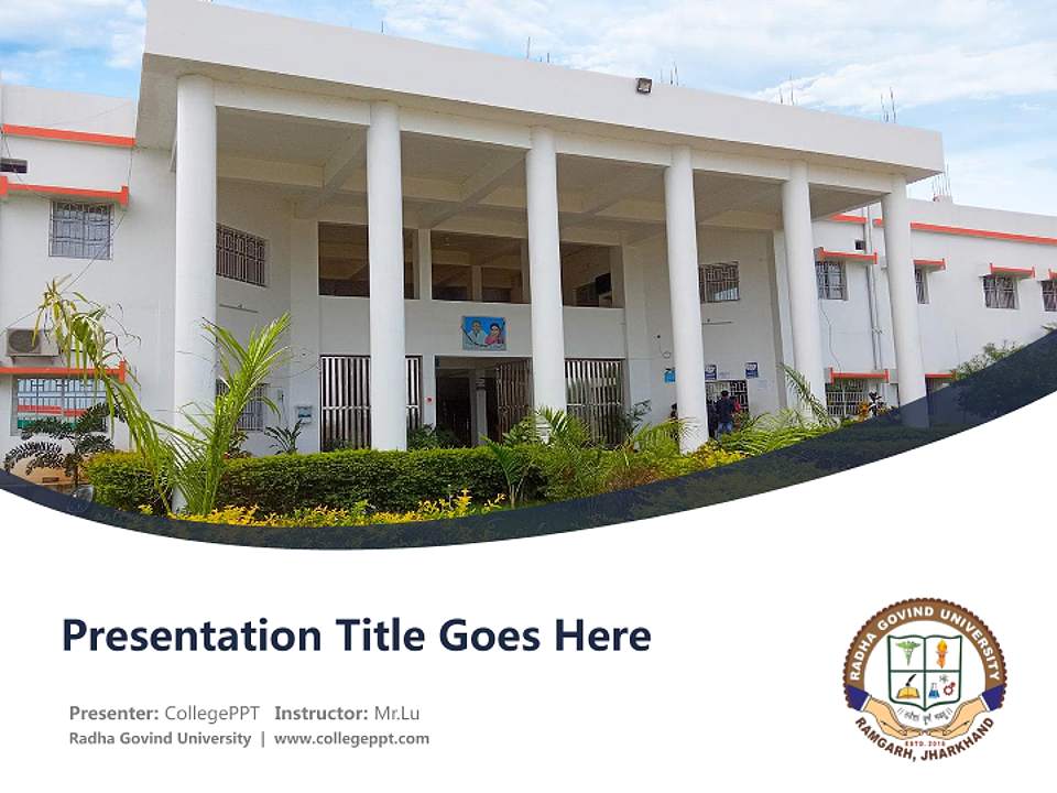 Radha Govind University Course/Courseware Creation PPT Template4:3 ratio PPT effect preview image5