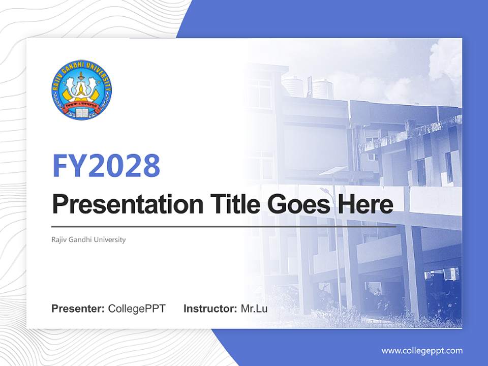 Rajiv Gandhi University Academic Presentation/Research Findings Report PPT Template4:3 ratio PPT effect preview image5