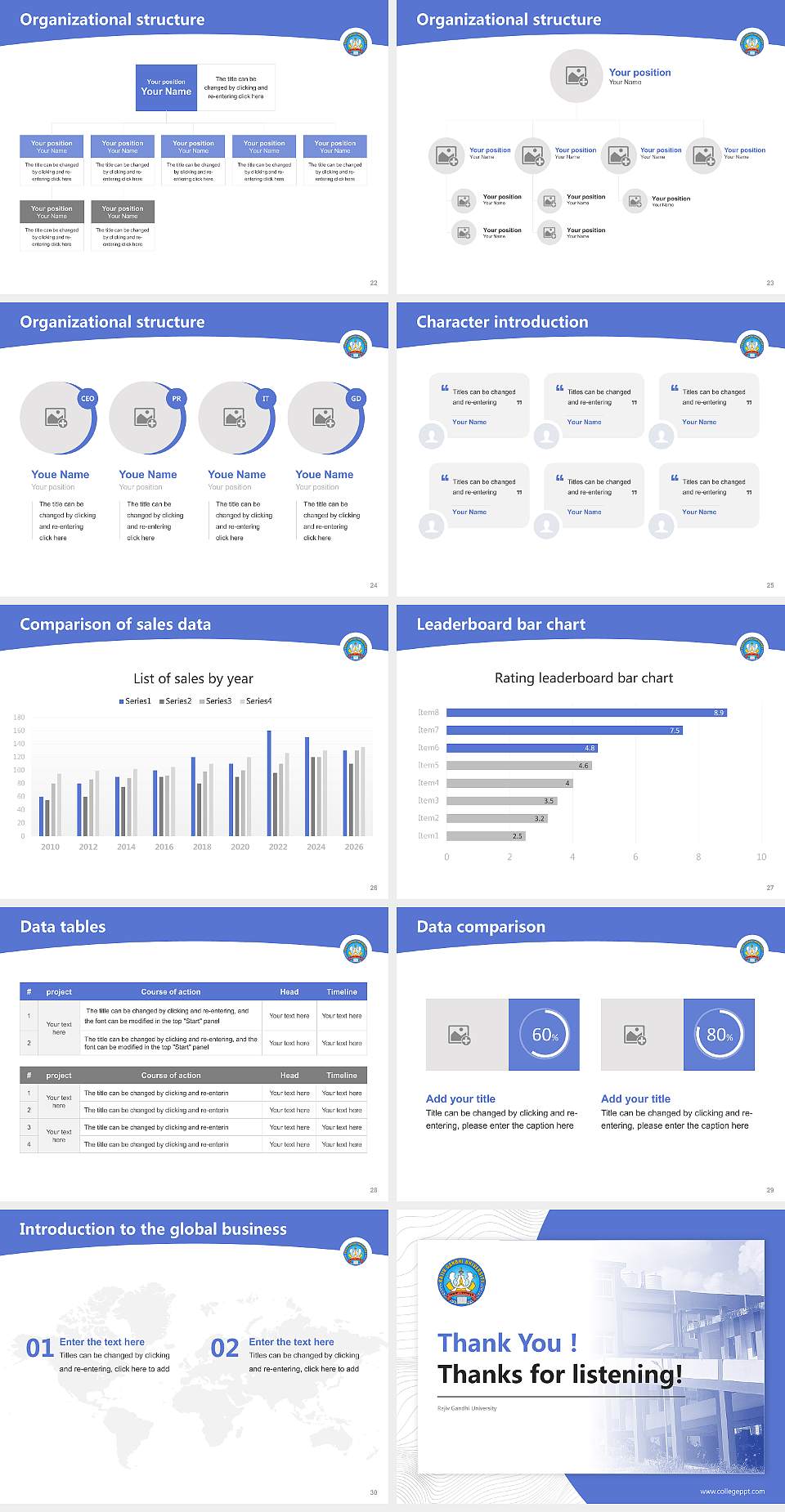 Rajiv Gandhi University Academic Presentation/Research Findings Report PPT Template4:3 ratio PPT effect preview image4