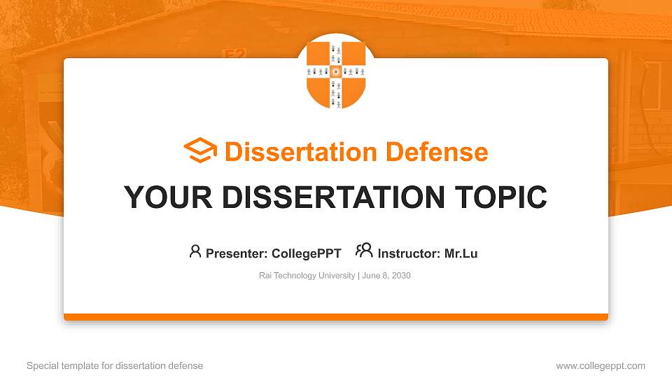 Rai Technology University Graduation Thesis Defense PPT Template16:9 ratio PPT effect preview image
