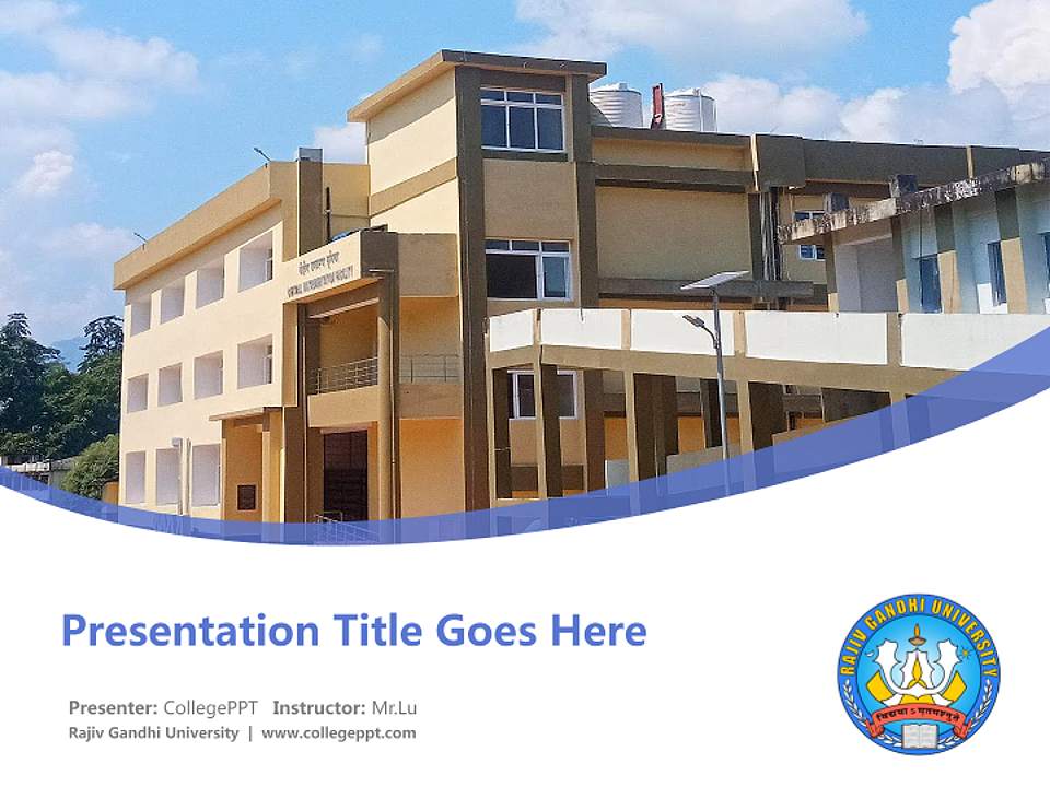 Rajiv Gandhi University Course/Courseware Creation PPT Template4:3 ratio PPT effect preview image5