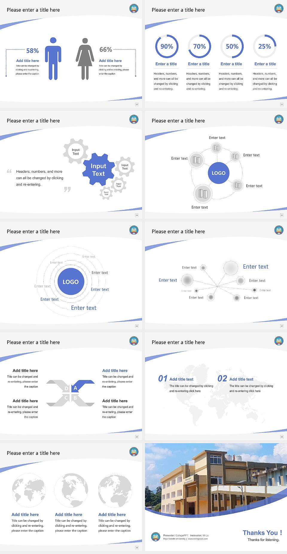 Rajiv Gandhi University Course/Courseware Creation PPT Template4:3 ratio PPT effect preview image4