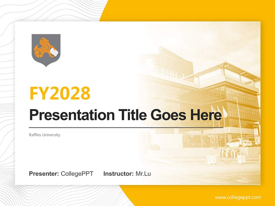Raffles University Academic Presentation/Research Findings Report PPT Template4:3 ratio PPT effect preview image5
